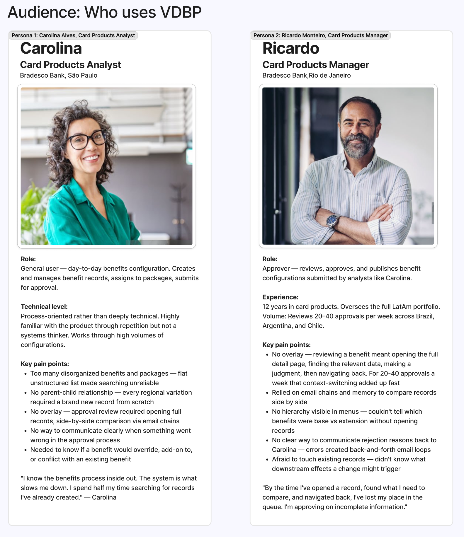 FigJam personas: Carolina and Ricardo