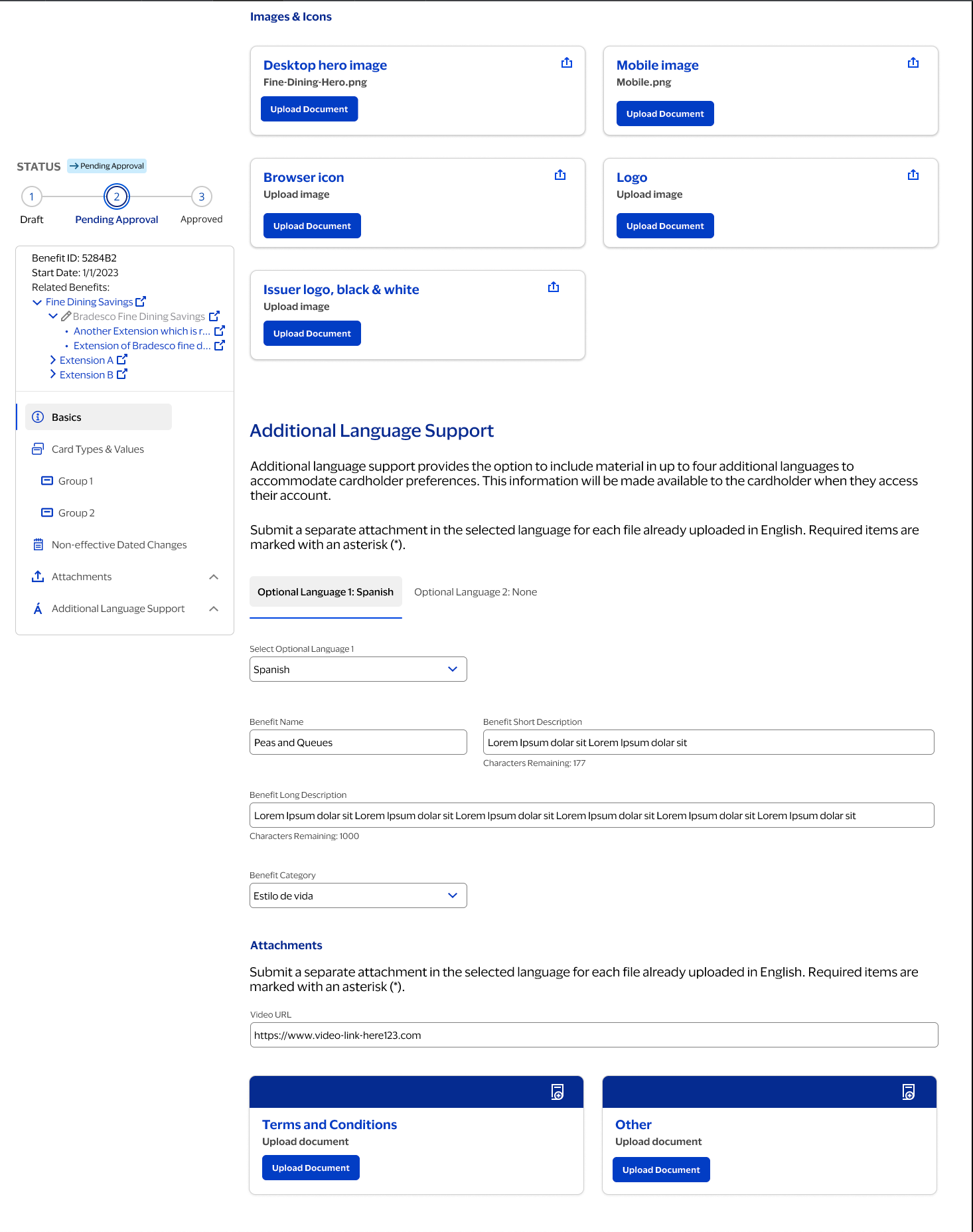 Additional language support and attachments